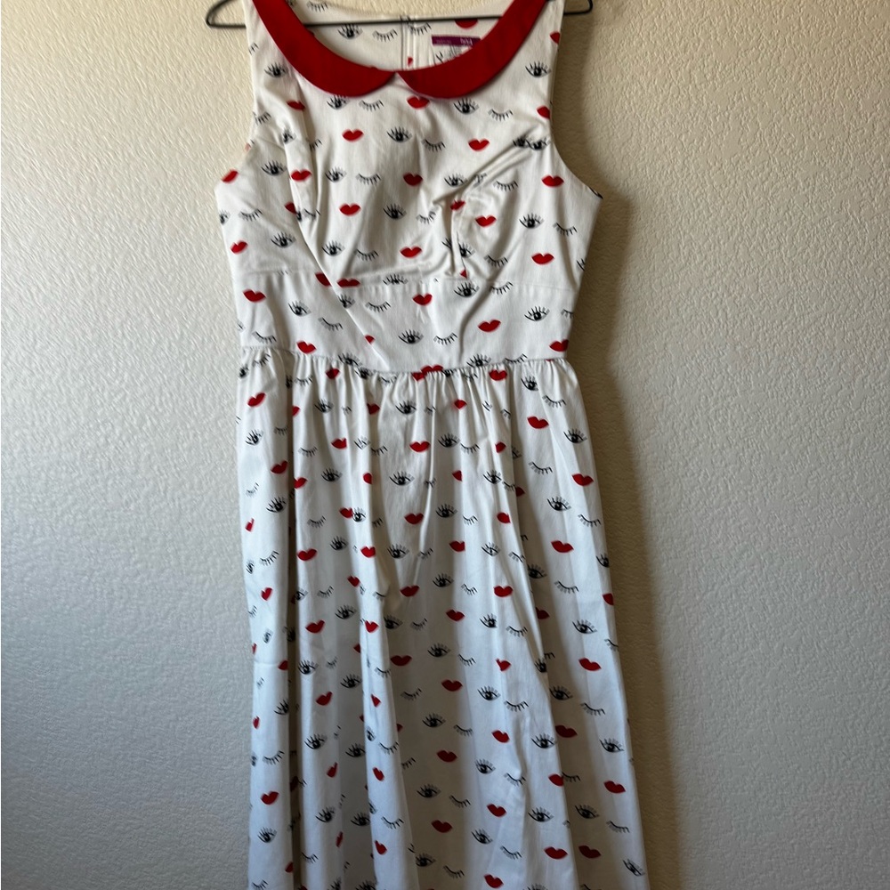 Charming Red and White Kids Dress